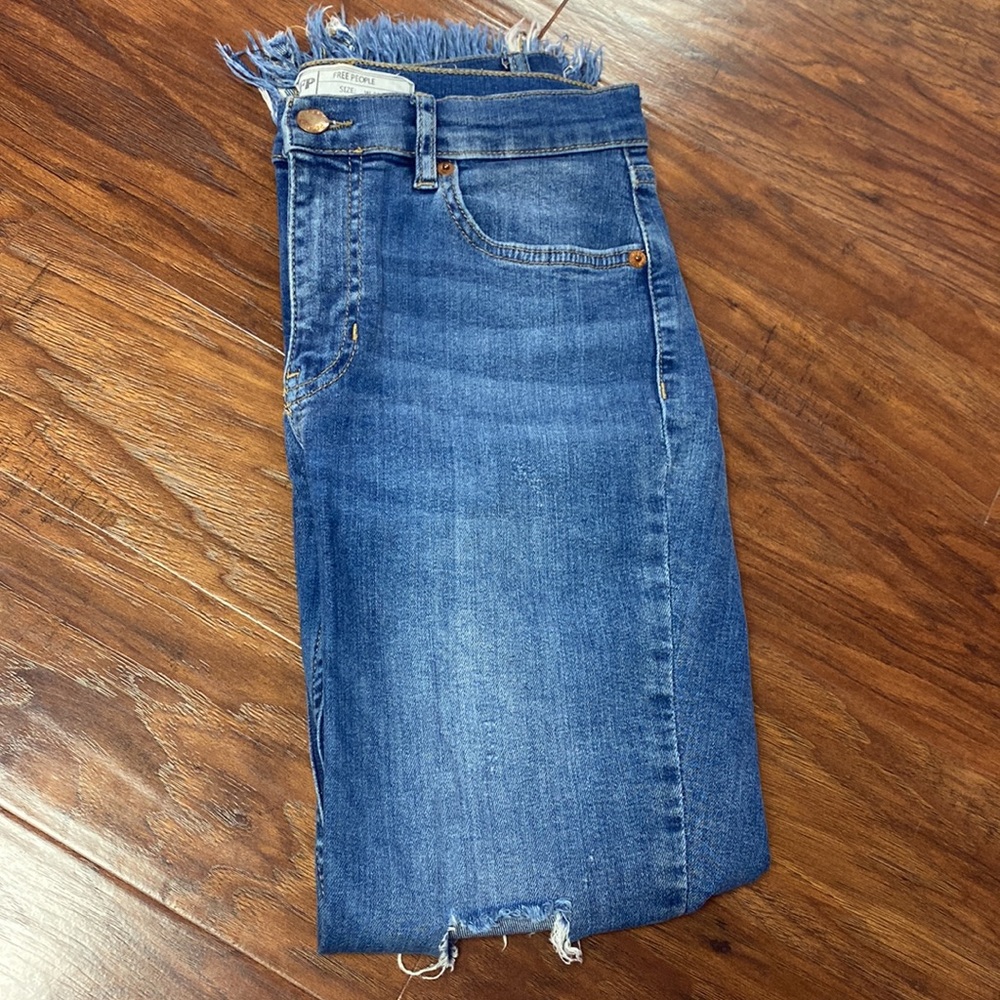 Free People Blue Denim Jeans - Picture 3 of 6